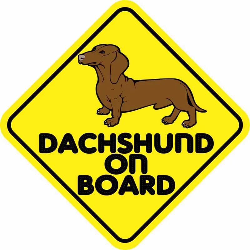 

Car Sticker Warning Dachshund on Board Dog Automobiles Motorcycles Exterior Accessories Reflective Vinyl Decals,14cm*14cm