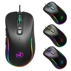 Мышь игровая проводная, 6400 DPI, 7 кнопок, RGB-подсветка, макро-программирование, LED-подсветка