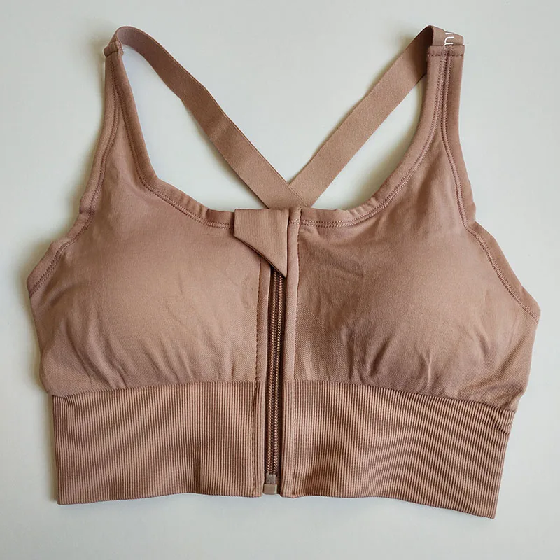 Бюстгальтер на молнии со сборками с защитой от провисания спортивный