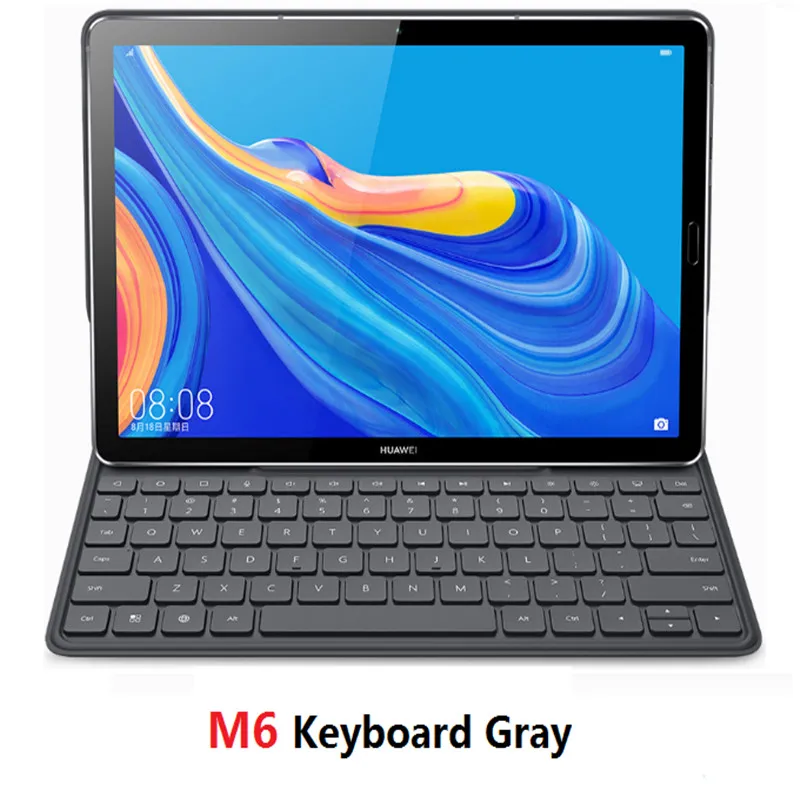 M6 Keyboard gray Чехол-подставка для клавиатуры huawei Mediapad M5, кожаный чехол-подставка для M5 10,8, M5 pro, 10,8 дюймов, huawei Mediapad M6 10,8, чехол для клавиатуры - Цвет: M6 Keyboard gray