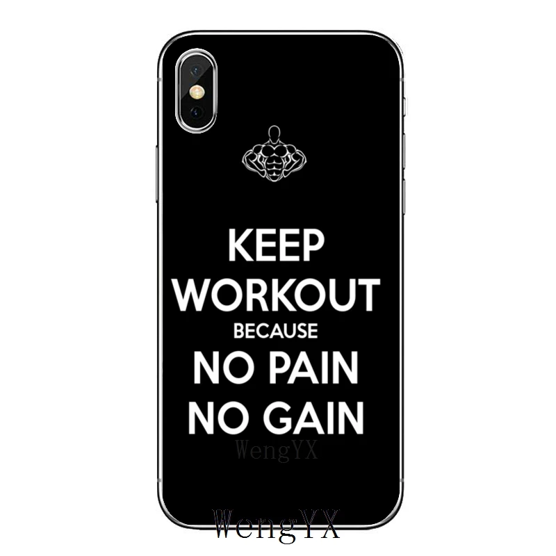 No Pain Gain Gym Фитнес мягкий чехол для телефона Xiaomi Mi 9 9T CC9 CC9E 8 SE Pro A2 Lite 6X 5 A3 A1 Max Mix 2 3 Pocophone F1.