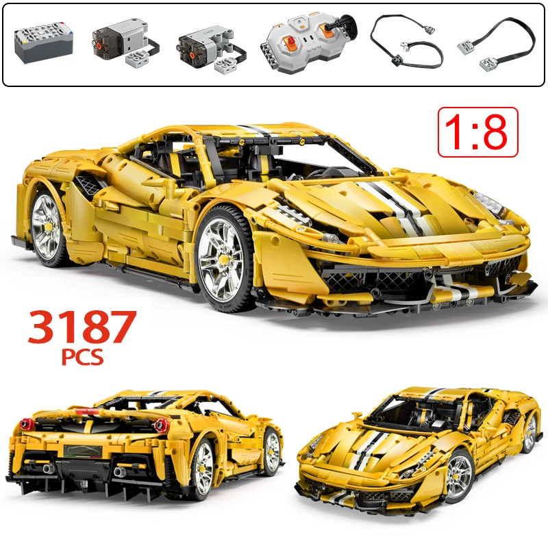 

3187PCS City Remote Control Racing Car Building Blocks RC Super Sports Drift Vehicle Bricks Toys for Children Gifts