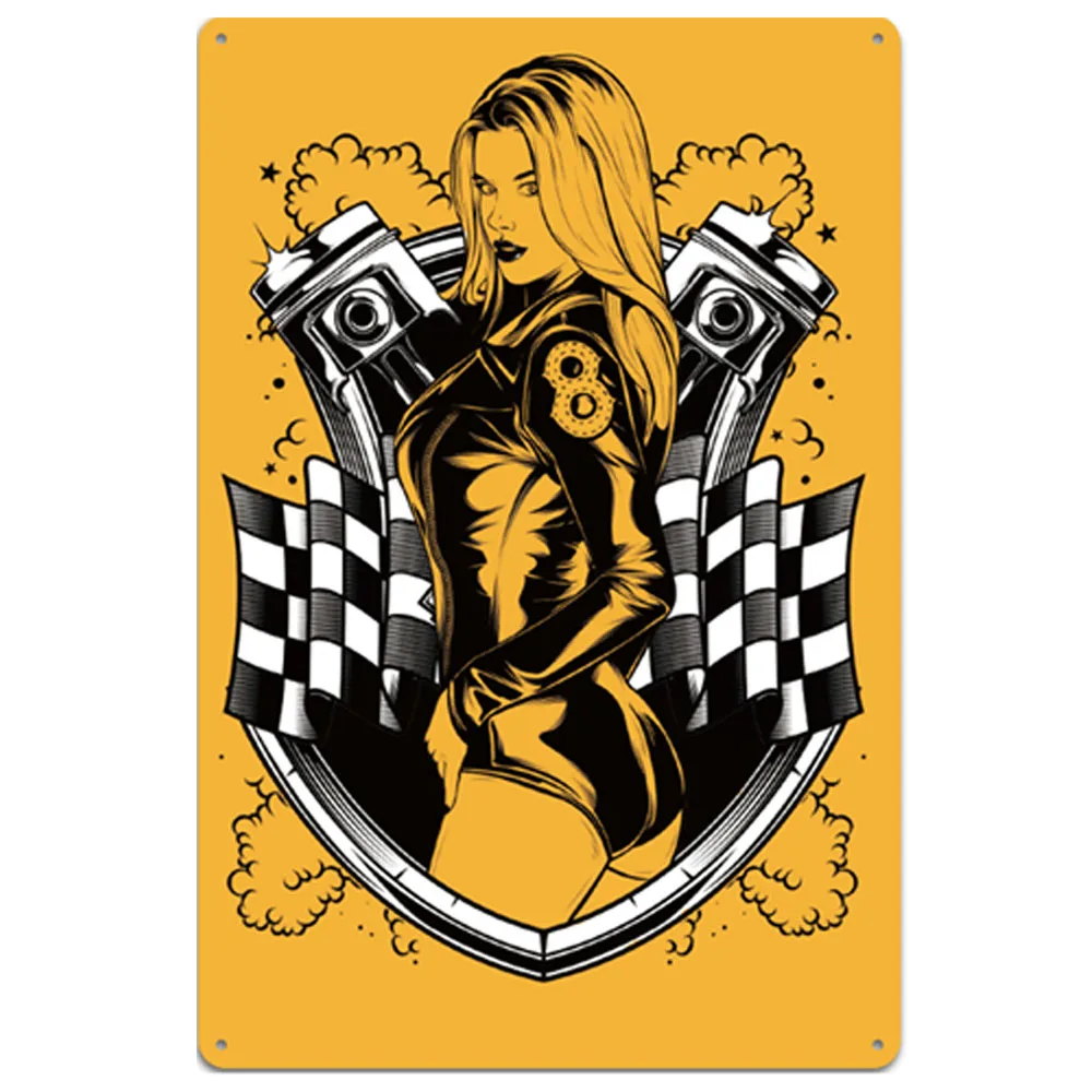 Винтажная металлическая Оловянная вывеска для мотоцикла фотообои наклейки на