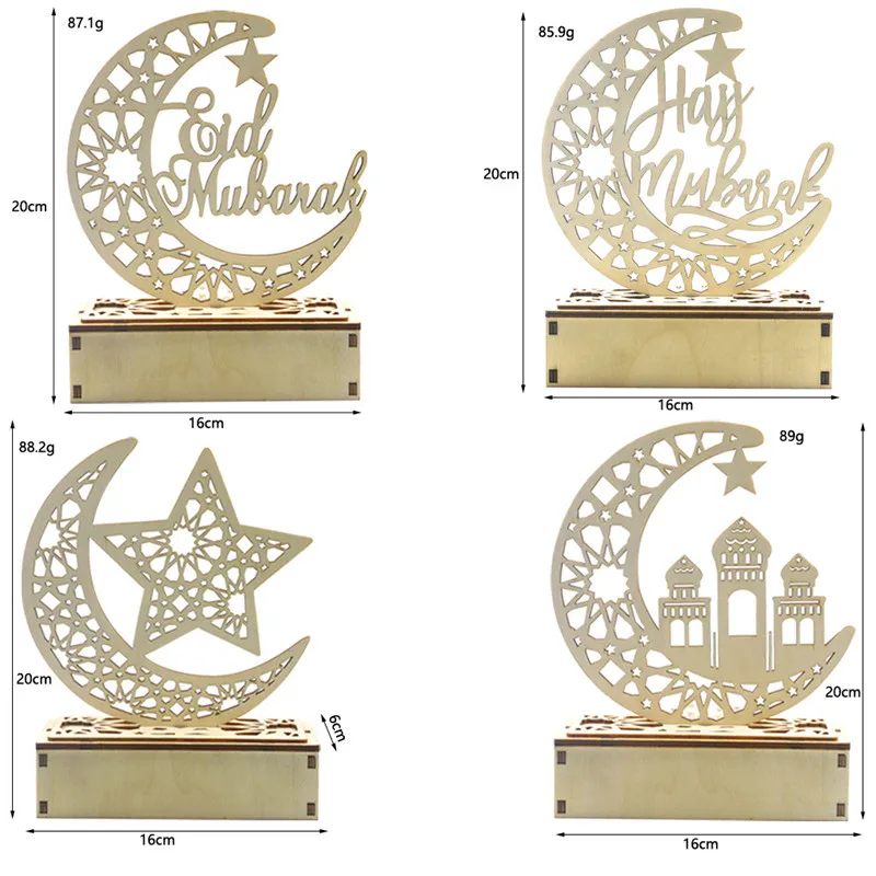 

Eid Mubarak Diy Wooden Tray Moon Star Ramadan Party Decoration For Home Islam Muslim Ramadan Decoration Blessed Eid