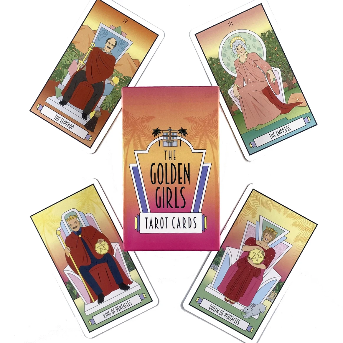 

Настольная игра Golden Girls Tarot Deck для отдыха вечерние Ринок высокое качество пророчество о удачи карточки с руководством в формате PDF