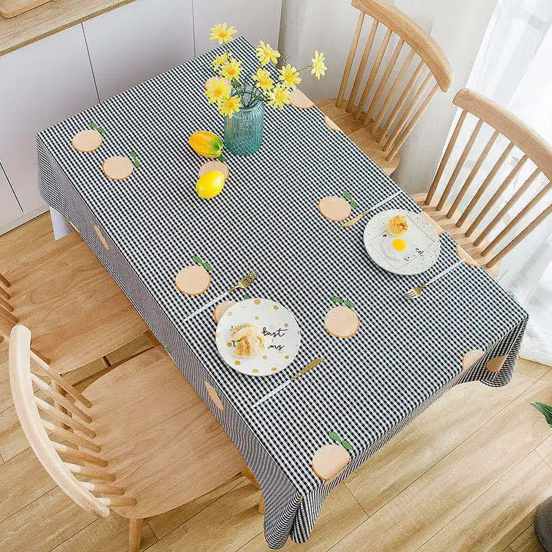 

PVC Tablecloth Waterproof Heat Proof and Oil-Proof Disposable Coffee Mat Cloth Household Internet Hot Girlish
