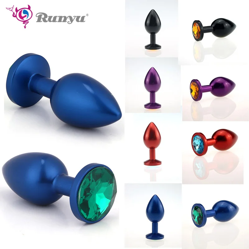 Металлическая гладкая Анальная пробка массажер простаты Взрослые Товары для