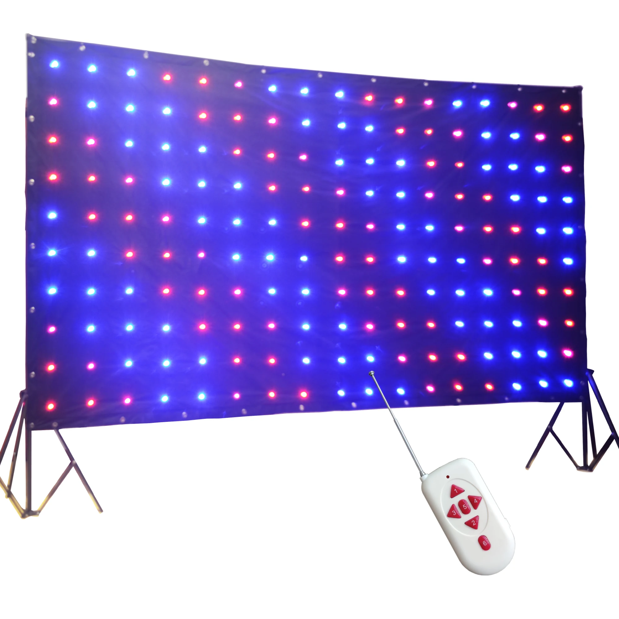 

LED Motion Drape LED Vision Curtain Remote Control DMX512 for Mobile DJ Band Night Club Stage Backdrop