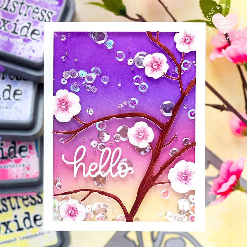 

Plum Blossom Background Metal Cutting Dies for Scrapbooking Handmade Tools Mold Cut Stencil New DIY Card Make Mould Model Craft