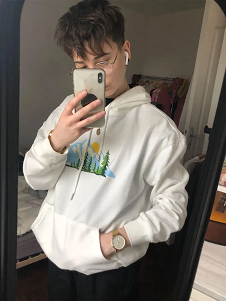 

Newest Arrival Men/Women Graphic Print Pocket Drawstring HoodieHip Hop Men's Hoodies Male Hooded Streetwear Casual Pullover.