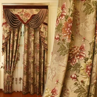 luxury villa 3d embossed jacquard shading living room curtains for matching embroidery peacock tulle for bedroom star hotel