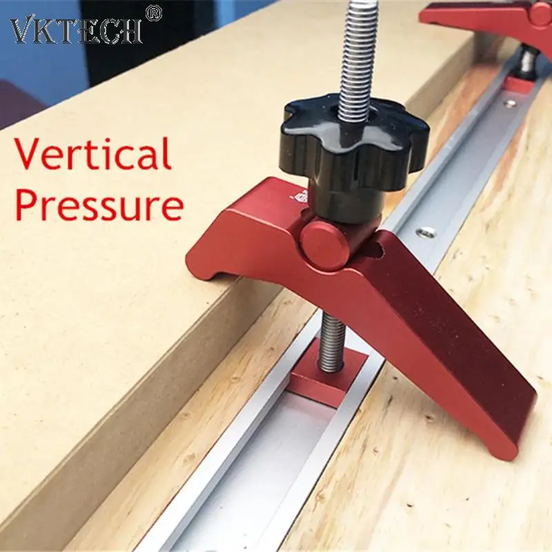 

Woodworking T-track Clamp Set Aluminum Alloy Quick Acting Hold Down T-slot T-track Clamp Set Carpentry Woodworking Tools