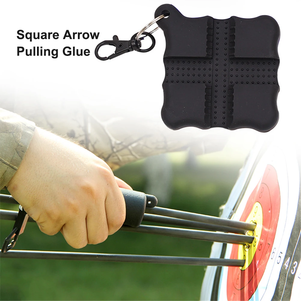 Уличный квадратный силиконовый съемник для стрел из лука мишени с пряжкой ключей