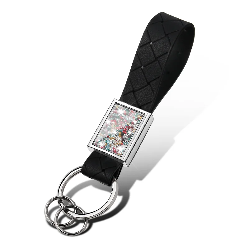 Чехол для ключей без ключа для Jaguar XE XK XKR XF XFR XJ XJL C-X16 Land Rover Range Rover Sport Цепочка с кристаллами - Название цвета: E