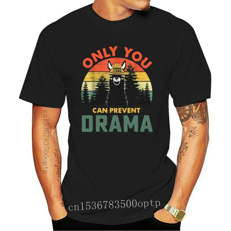 

New Only You Can Prevent Drama Vintage Llama Gift T-Shirt