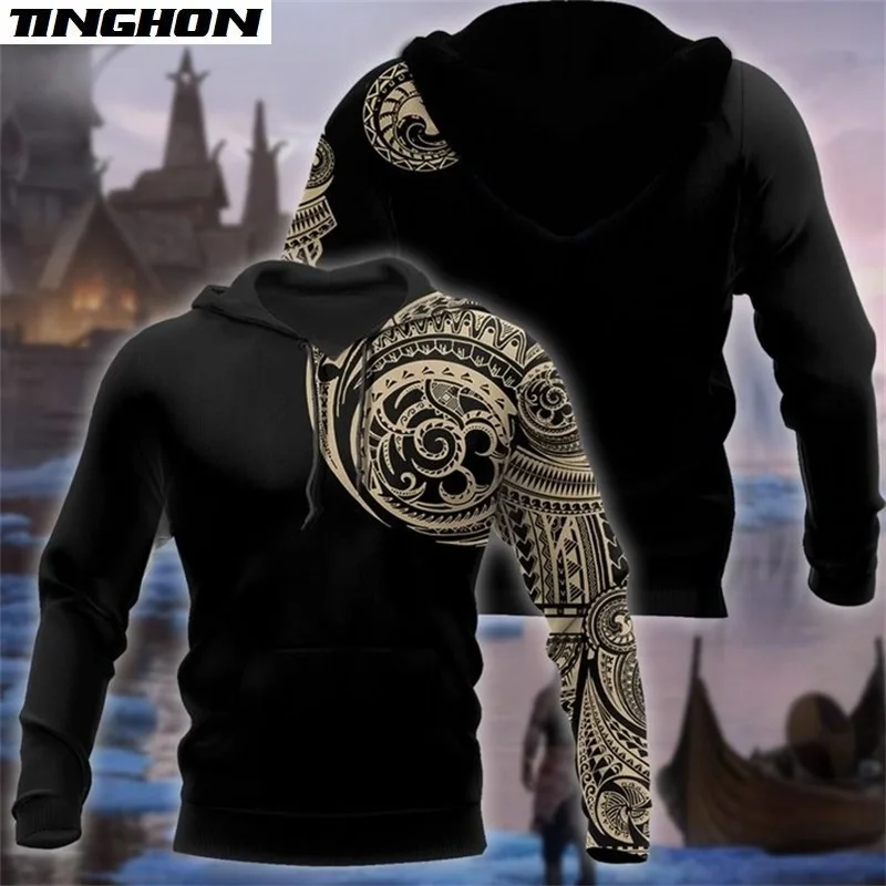 

Viking Tattoo Polynesian style 3D Printed Men hoodies Harajuku Fashion Hooded Sweatshirt Autumn Unisex hoodie sudadera hombre
