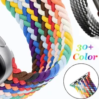 nylon braided solo loop for apple watch band 45mm 44mm 41mm 40mm 38mm 42mm 11 elastic watch strap for iwatch series 7 6 5 4 se