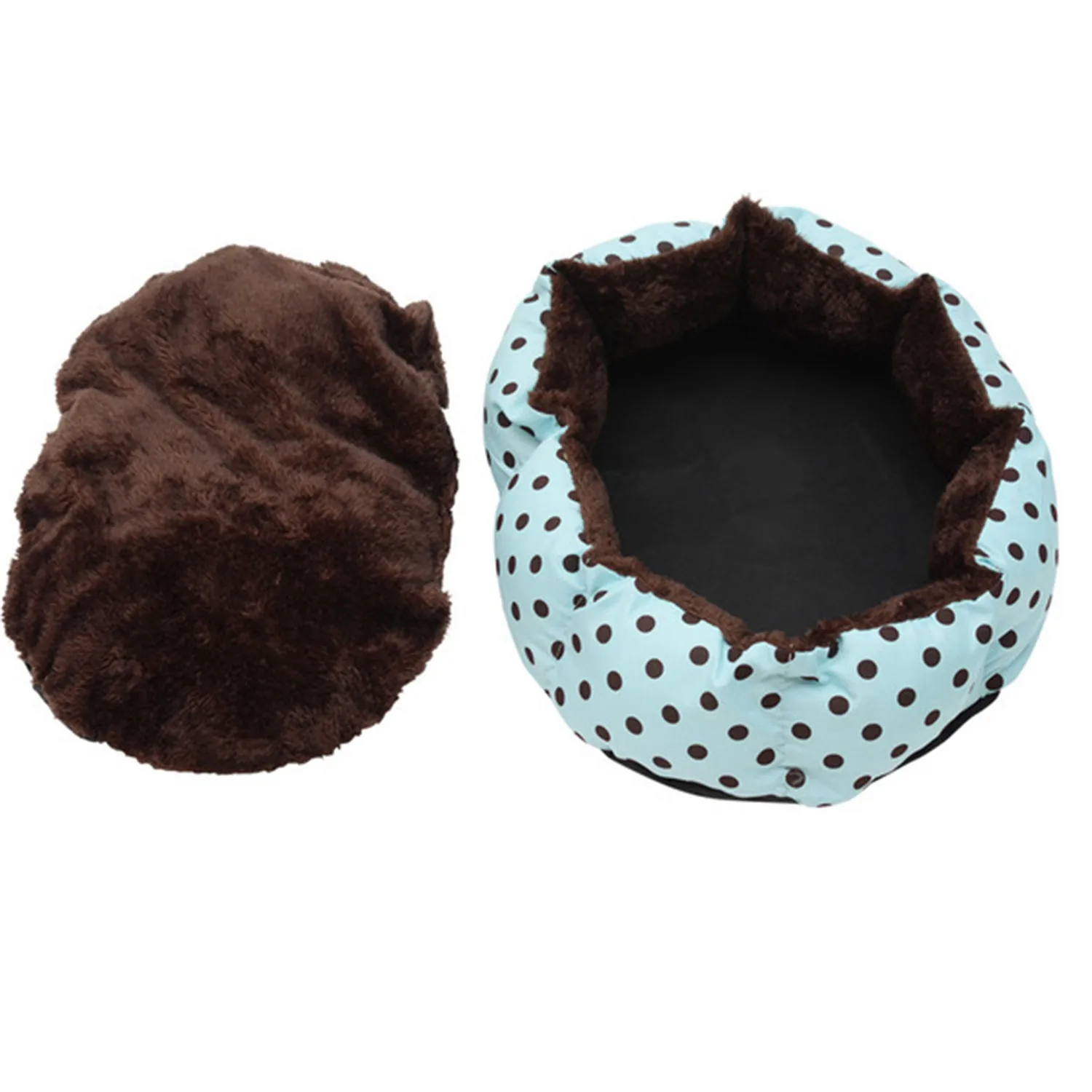 

Pet Bed Warm Winter Bed Dog Cat Bed Soft Wool Point Design Pet Nest With Removable Mats Octagonal Shape Kennel Cat Dog Sofa Bed