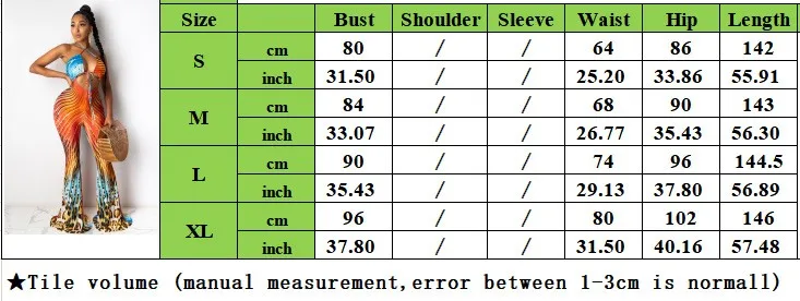 

Positioning Printed Jumpsuit Plus Size Women's Sexy Halter Neck Strap Flared Trousers With Fashion Trend Slim Jumpsuit 2021 New