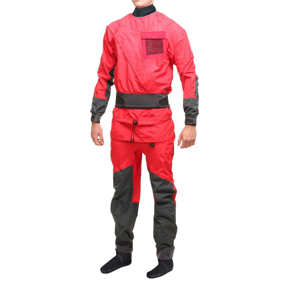 Мужской сухой костюм на каяке красный многоцелевой для занятий водными видами