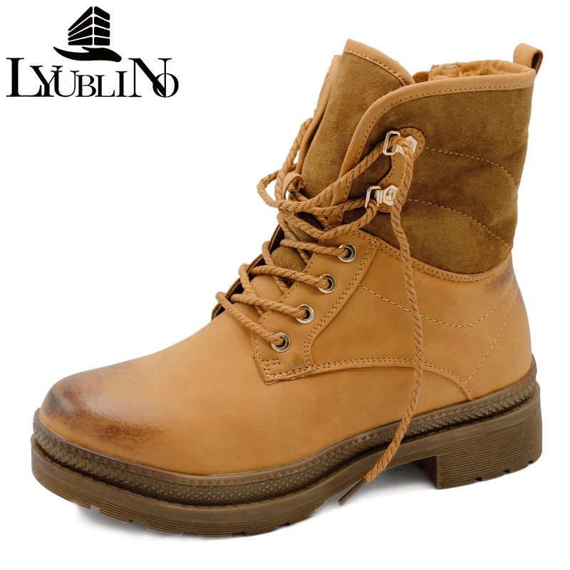 ботинки женские обувь женская сапоги 2019 г. Новые Ботинки martin в стиле ретро теплая