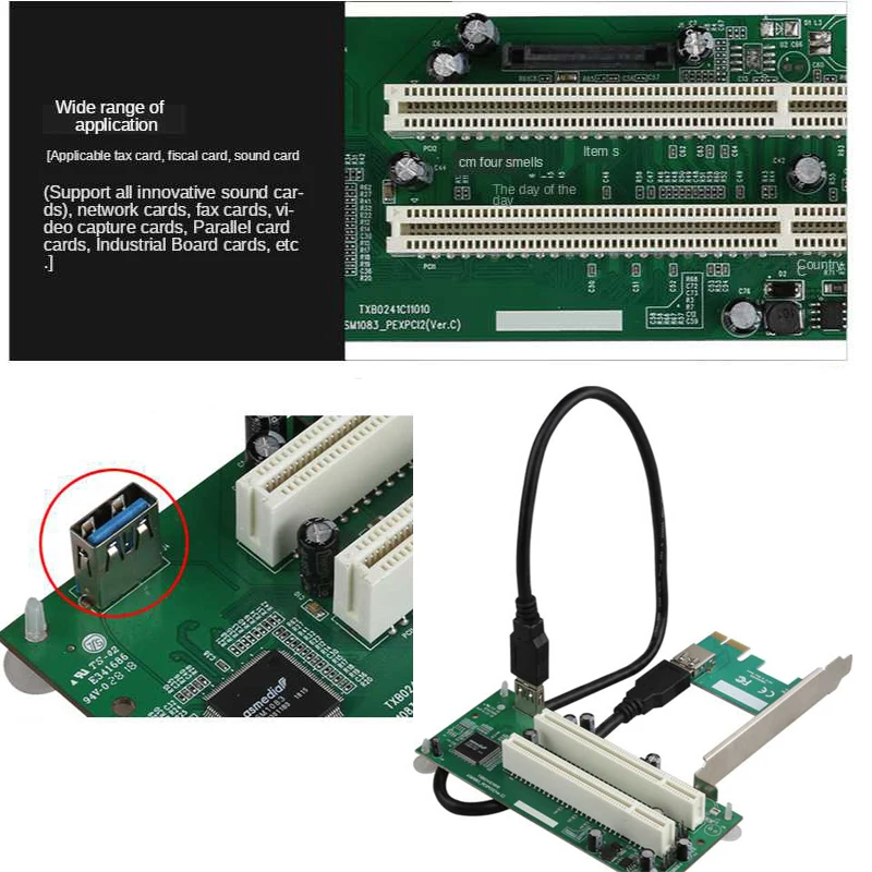 pci e к двойной pci адаптер карта usb 30 д