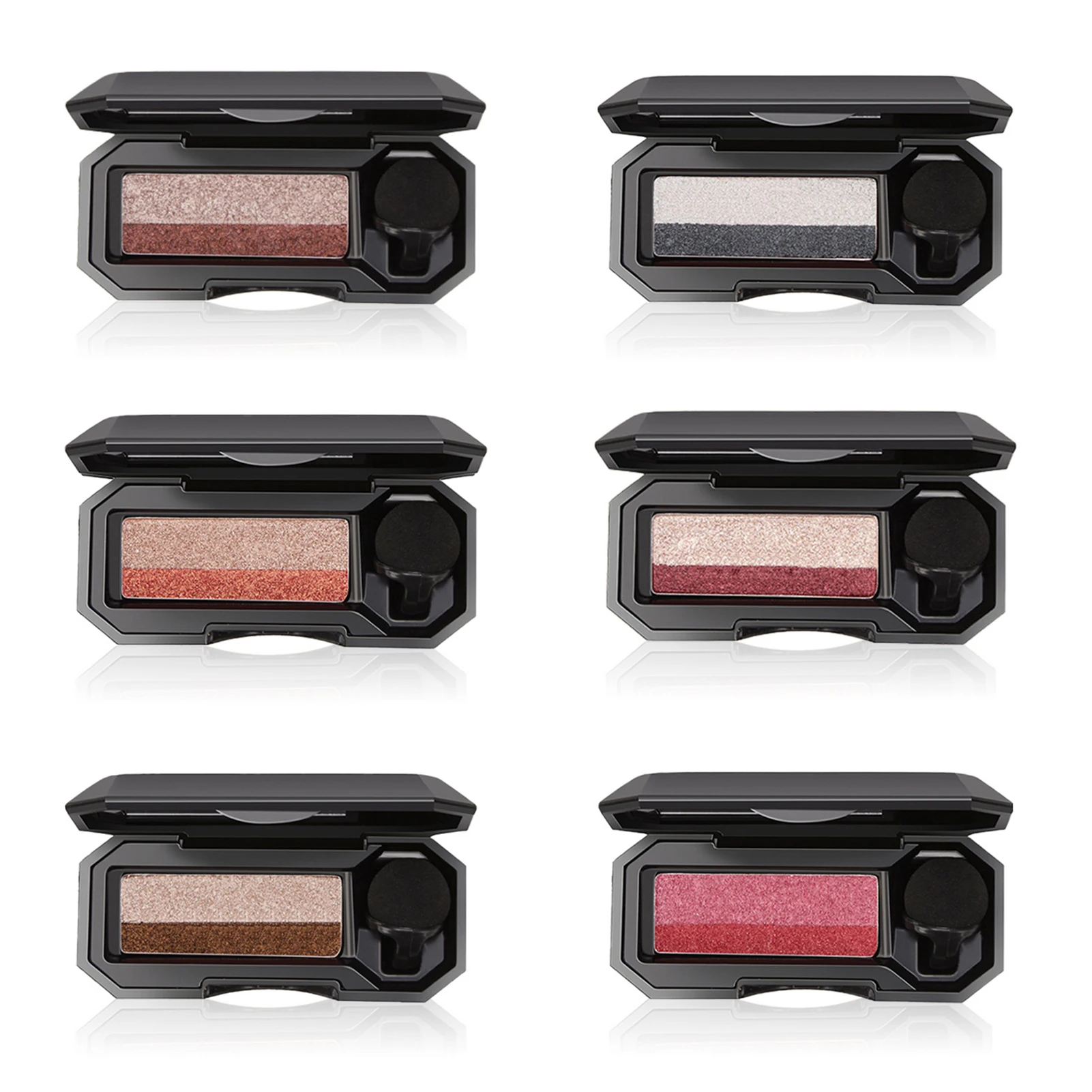 

6 цветов/набор двухцветные ленивые тени для век постепенная смена Кисть для макияжа Профессиональные Тени для век кисти для макияжа Набор д...