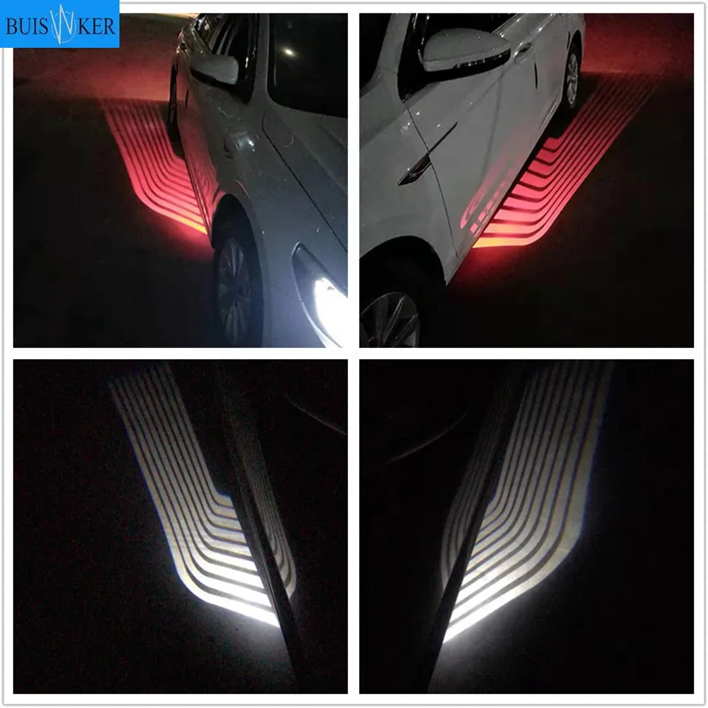 

2pcs Angel Wings LED Car Door Light white blue red green color projector ange led carpet Puddle light underglow fit all cars