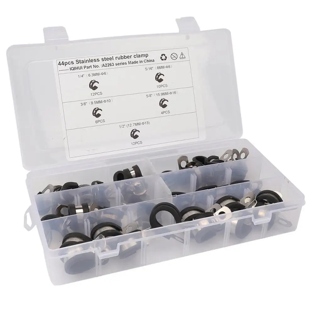 

44 шт., зажимы для кабелей из нержавеющей стали