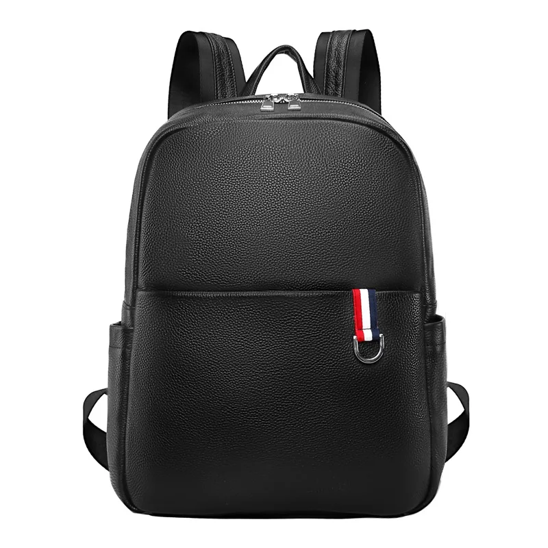 

New Brand 100% Genuine Leather Men Backpacks Fashion Real Natural Leather Student Backpack Boy Luxury Computer Laptop Travel Bag