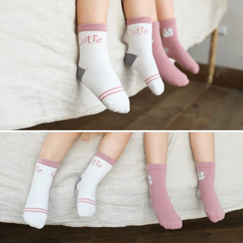 

5pairs=10pieces Autumn And Winter Socks Cartoon Socks Cute Animal Funny Ankle Sock Cotton