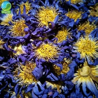 organic blue lotus dried whole blooming flower nymphaea caerulea