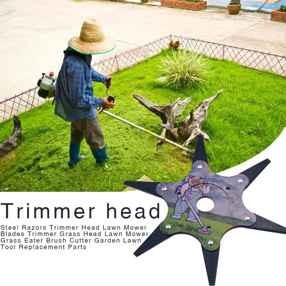 

Trimmer Head Steel Razors Trimmer Head Lawn Mower Blades Trimmer Grass Head Lawn Mower Grass Eater Brush Cutter Garden Tool #40