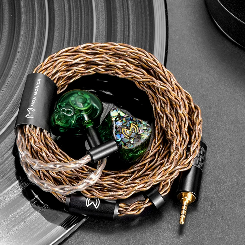 Moji Monica Альфа гарнитура 2EST + 1DD 2BA HIFI монитор наушники Гибридный IEMs со съемной