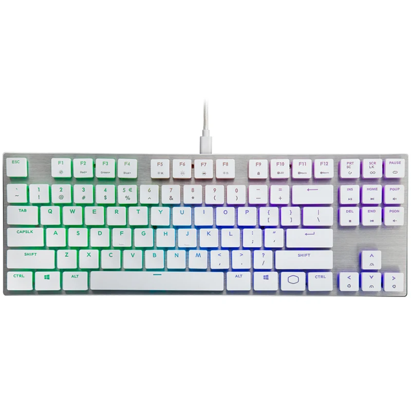 Cooler Master SK630 slim mechanical keyboard Cherry MX short red switch 87-key full-key no punch RGB lighting effect
