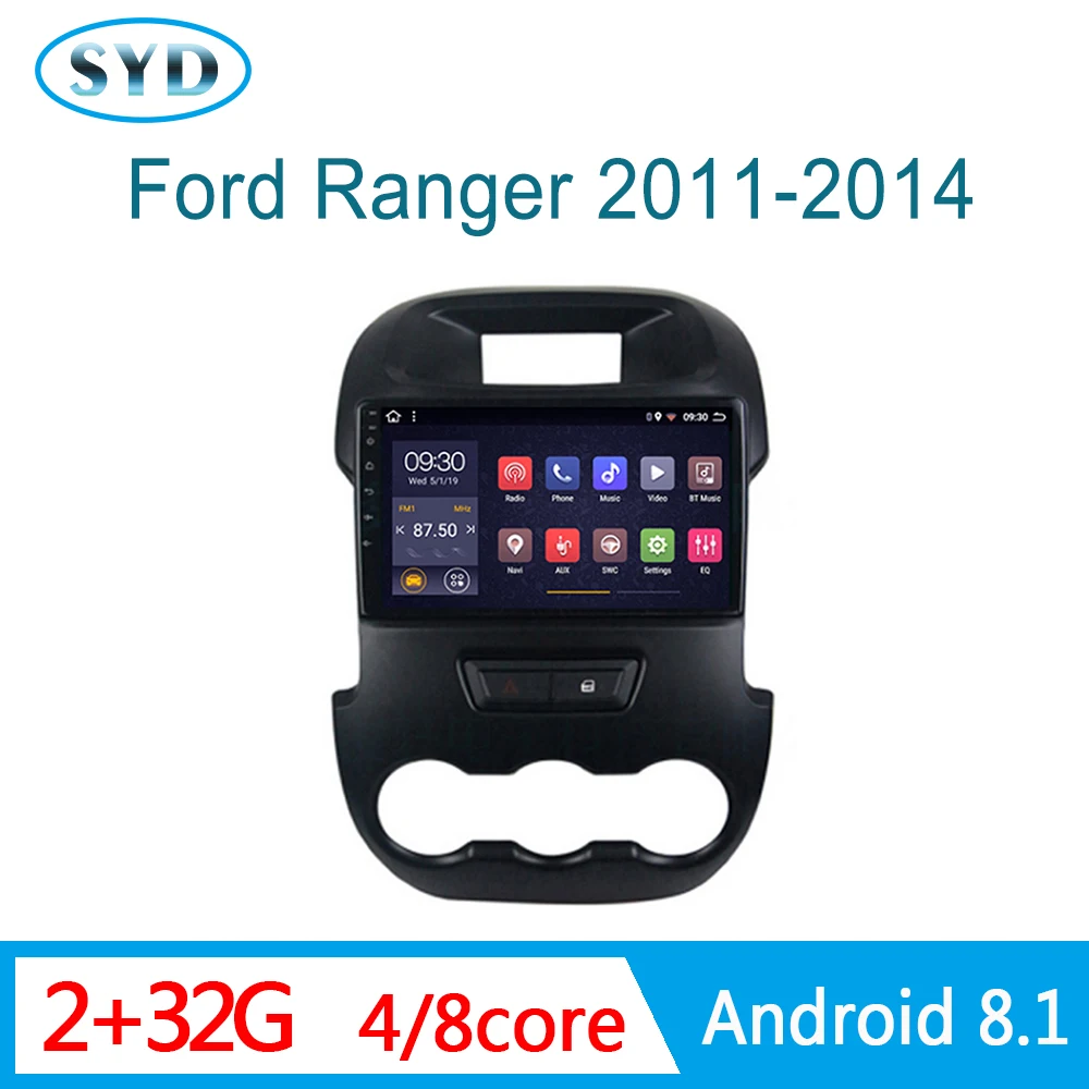 Автомобильная Мультимедийная система RAM 2G ROM 32G для Ford Ranger 2011 2014 DVD GPS AM DSP RDS Android 8 1