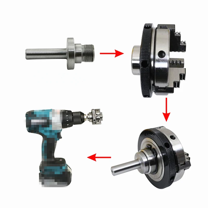 Зажимной патрон для токарного станка по дереву с ЧПУ 3 захвата 4 50/63/80 мм аксессуар