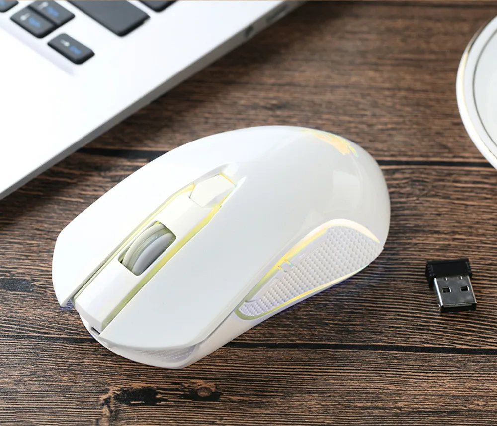 Перезаряжаемая X9 беспроводная мышь 1800DPI тихий светодиодный USB оптическая