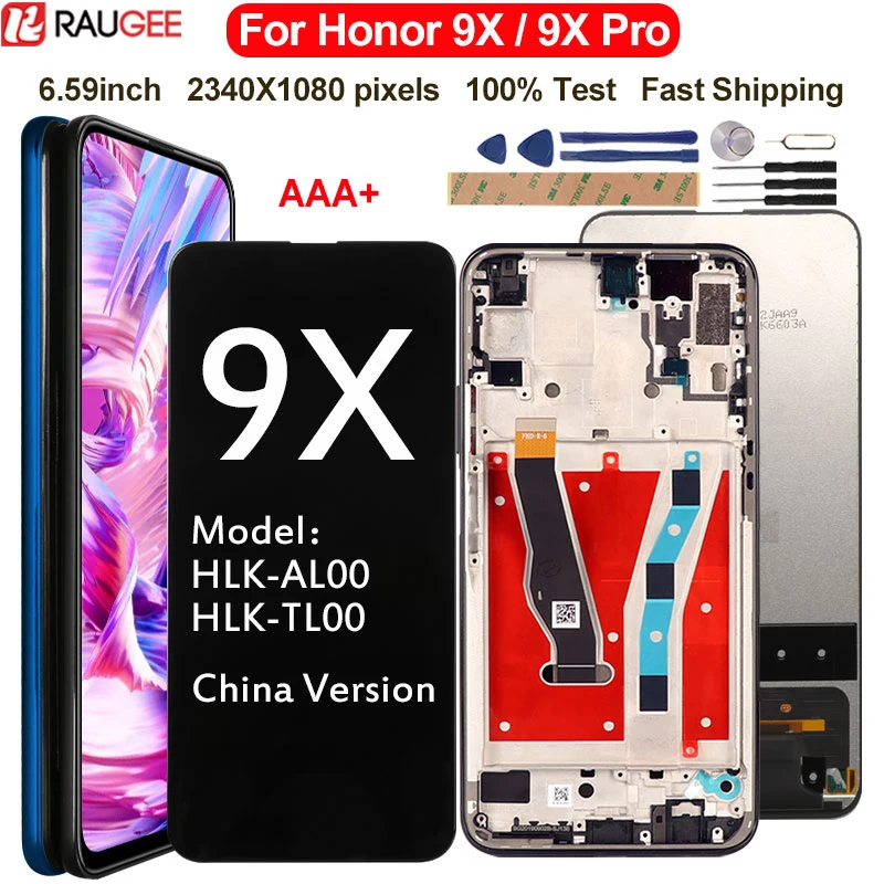 Дисплей для Huawei Honor 9X HLK AL00 TL00 ЖК дисплей с рамкой сенсорный экран дигитайзер