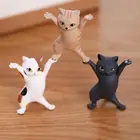 Мультяшный Кот, держатель для ручки, очаровательный танцующий Кот, декор для комнаты, фигурка для интерьера, тяжелоатлетический Кот, глухая коробка, для детей, взрослых, кукла, игрушка в подарок