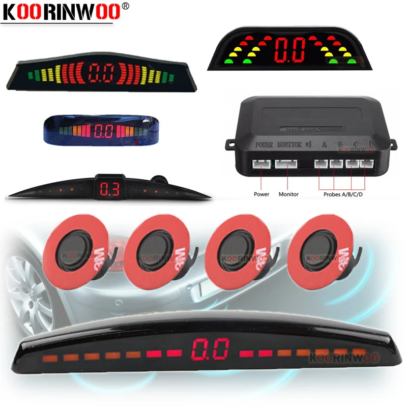 Регулируемый датчик парковки автомобиля Koorinwoo Original13MM с ЖК экраном|Датчики