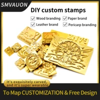 customized logo leather stamp copper brass wood paper skin bread cake die heating emboss mold letter metal stamp brand iron skin
