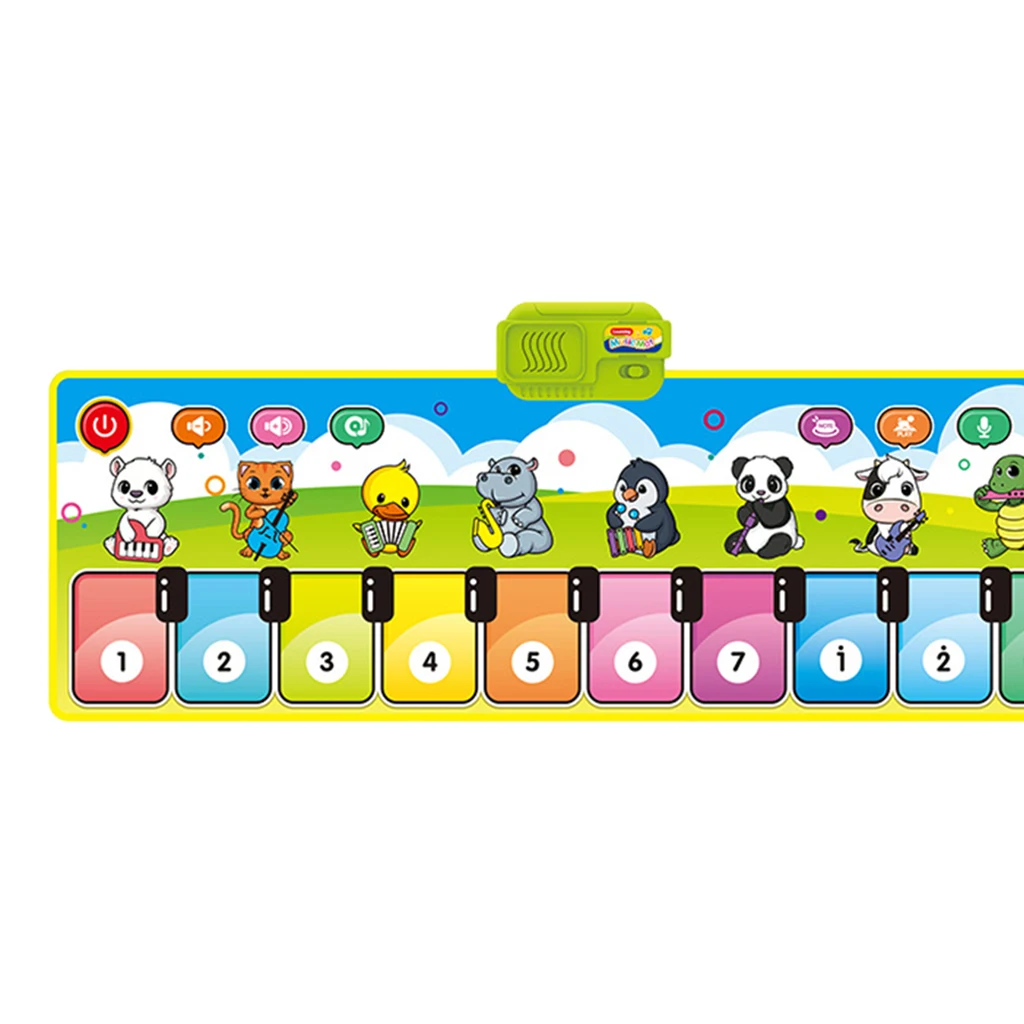 

Floor Piano Keyboard Mat with 8 Instrument Sounds Early Educational Toys