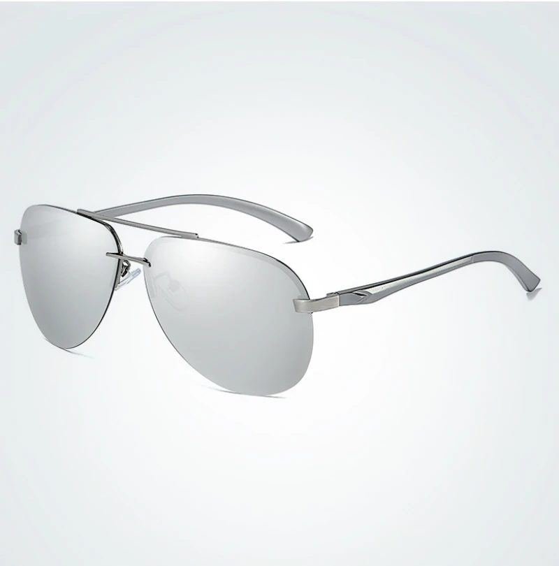 C3 Silver Карл поляризационные солнцезащитные очки, мужские очки пилота, алюминиевые спортивные солнцезащитные очки, очки для вождения, высокое качество, солнцезащитные очки для мужчин и женщин - Цвет линз: C3 Silver
