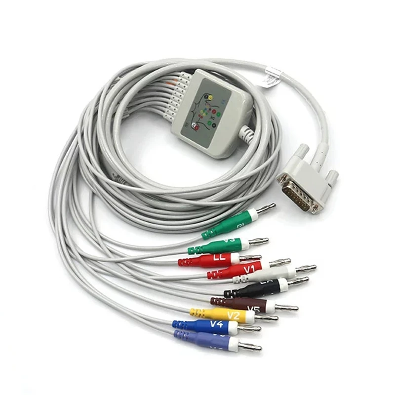 Совместимость M1770A кабель для ЭКГ 10 ведет Кнопка IEC Philips Mortara лифепак Biolight|cable slot|cable