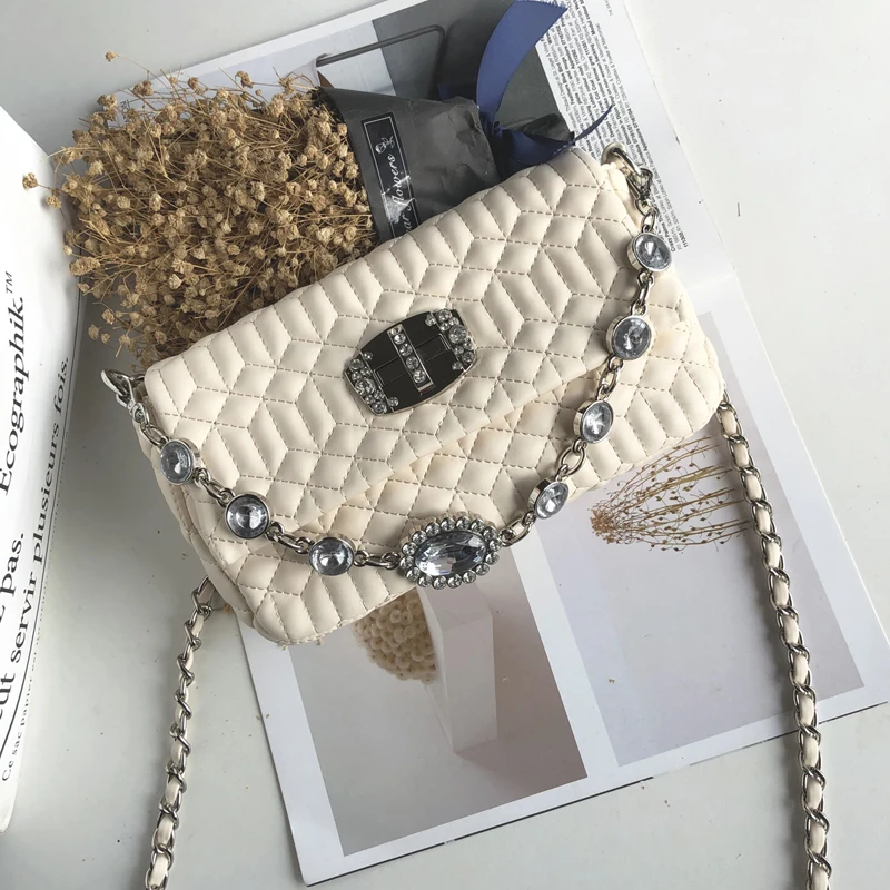 Женская сумка из кожи с кристаллами и бриллиантами женские сумки от известного