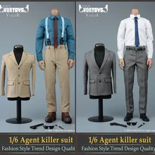 VORTOYS 1/6 V1023 Agent Killer Suit Clothes Fit 12inch Male Action Figure Body