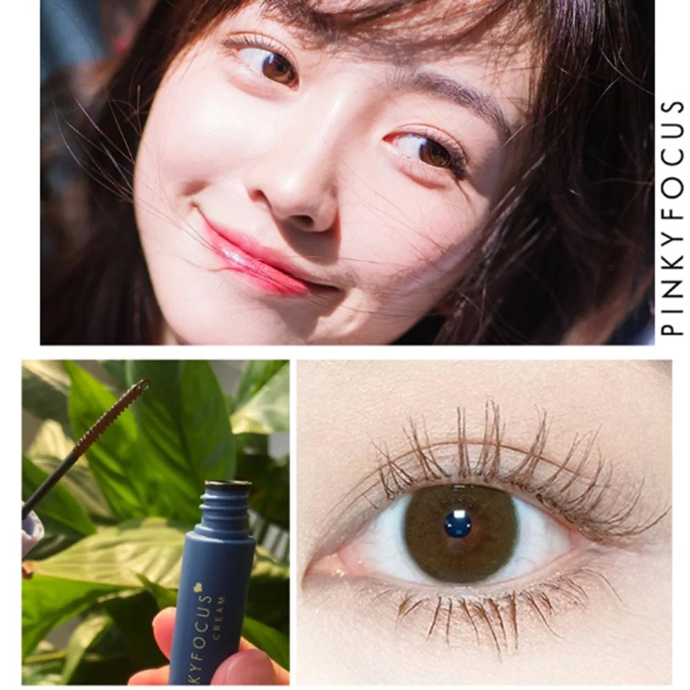 Профессиональная супертонкая тушь для ресниц макияж моющаяся без шелушек черный