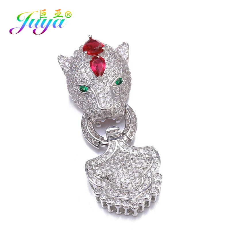 White Gold Juya Ali Moda кубический цирконий декоративный Дракон крепеж разъемы для DIY натуральный камень барокко Жемчуг Ювелирные изделия с кистями изготовления - Цвет: White Gold
