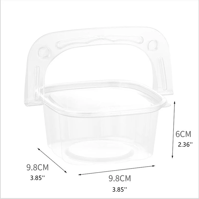 Прозрачная коробка для десертов с ручкой прозрачная пластиковая корзина кексов